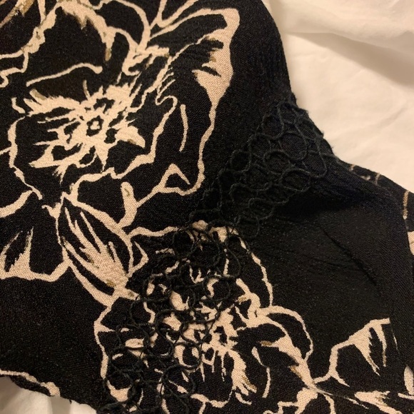 Free People Black Floral Cutout Tree Swing Mini Dress - Picture 10 of 16